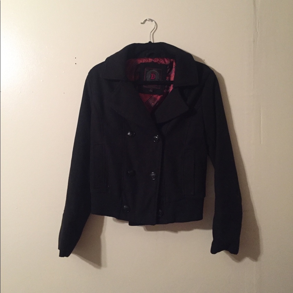 Cute black pea coat